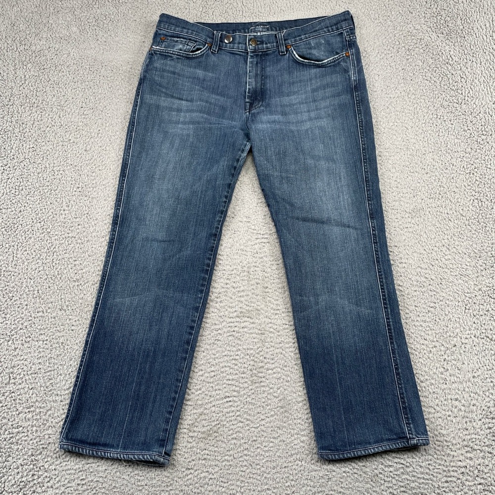 7 For All Mankind Jeans Mens 36 Blue A Pocket Straight Leg Stretch Denim